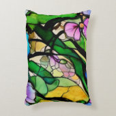ステンドグラス。フローラモダンアート。アクセントピロ アクセントクッション (正面(垂直))
