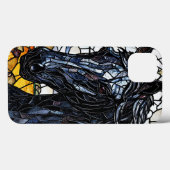 ステンドグラス ブラックホース エレガンス ✨ Case-Mate iPhoneケース (裏面 (横))