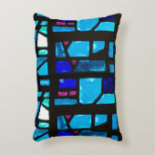 ステンドグラス ブルース アクセントクッション (正面(垂直))