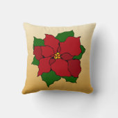 ステンドグラス・ポインセチア クッション (裏面)