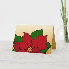 ステンドグラス・ポインセチア シーズンカード