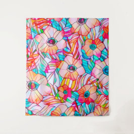 ステンドグラス ポピー タペストリー