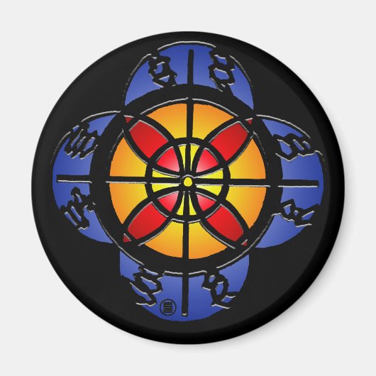 ステンドグラス マグネット (正面)