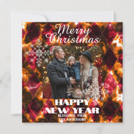 ステンドグラス ミスティ フォト レッド ゴールド シーズンカード