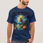 ステンドグラス ムーンライト フライト フェアリー Tシャツ (正面)