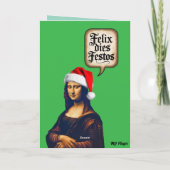 ステンドグラス モナリザ クリスマス カード (裏面)
