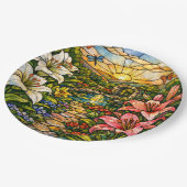 ステンドグラス ランと太陽 ペーパープレート (アングル)