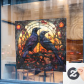 ステンドグラス・ラヴェンス ウィンドウサイン (カフェ窓)