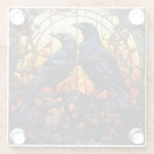 ステンドグラス・ラヴェンス ガラスコースター (裏面)