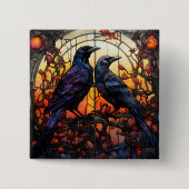 ステンドグラス・ラヴェンス 缶バッジ (正面)