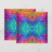 ステンドグラス レインボー パターン 招待状 (正面/裏面)