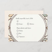 ステンドグラス レスポンス カード (食事の選択付き) (正面/裏面)