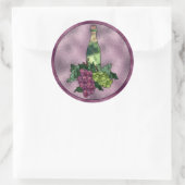 ステンドグラス・ワイン・ラブ ラウンドシール (バッグ)