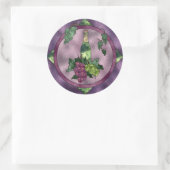 ステンドグラス・ワイン・ラブ ラウンドシール (バッグ)