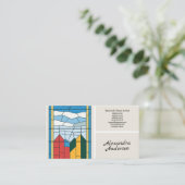 ステンドグラス 名刺 (スタンド正面)