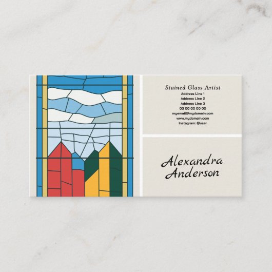 ステンドグラス 名刺 (正面)