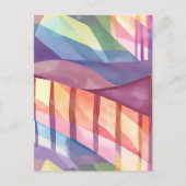 ステンドグラス | 抽象芸術カラフルアコンテンポラリーート ポストカード (正面)