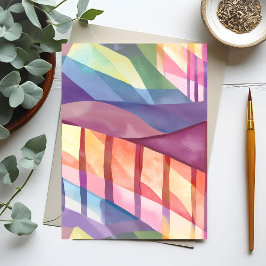 ステンドグラス | 抽象芸術カラフルアコンテンポラリーート ポストカード