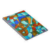 ステンドグラス:抽象芸術カラフルスケッチ。 ノートブック (右側)