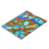 ステンドグラス:抽象芸術カラフルスケッチ。 ノートブック (左側)