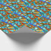 ステンドグラス：抽象芸術カラフルスケッチ。 ラッピングペーパー (角)