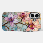 ステンドグラス 洋ラン 花 Case-Mate iPhoneケース (裏面 (横))