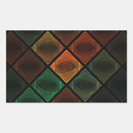 ステンドグラス 長方形シール (正面)