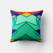 ステンドグラス(鳥)ショウジョウコウカンチョウ抽象デザイン クッション (裏面)