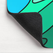 ステンドグラス（鳥）ショウジョウコウカンチョウ抽象デザイン マウスパッド (コーナー)