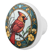 ステンドグラス（鳥）ショウジョウコウカンチョウ セラミックノブ (右)