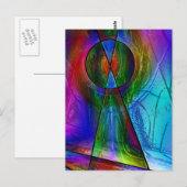 ステンドグラス 1 ポストカード (正面/裏面)