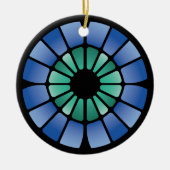 ステンドグラス (Radial - Midnight) セラミックオーナメント (正面)