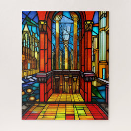 ステンドグラスAbbeyデジタルアート ジグソーパズル