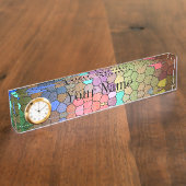 ステンドグラスby Shirley Taylor デスクネームプレート (側面)