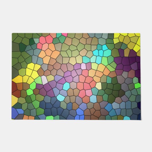 ステンドグラスby Shirley Taylor ドアマット (正面)