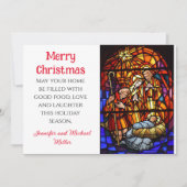 ステンドグラスCookieレシピ共有クリスマス シーズンカード (正面)