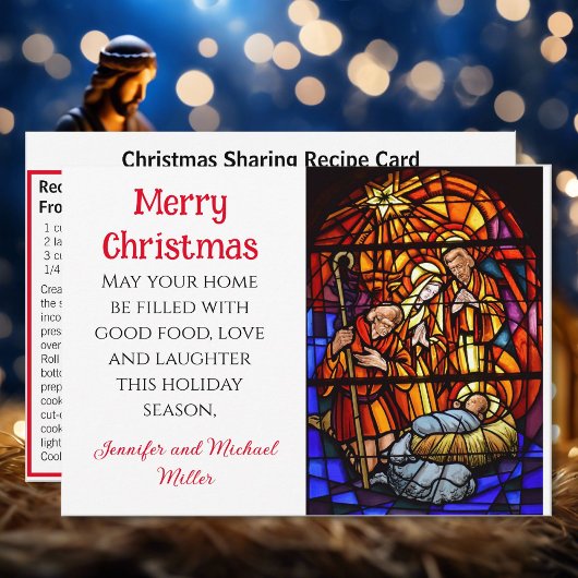 ステンドグラスCookieレシピ共有クリスマス シーズンカード
