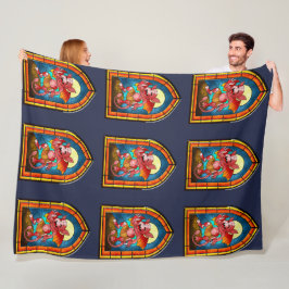 ステンドグラスImp フリースブランケット