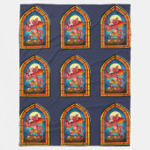 ステンドグラスImp フリースブランケット (正面)