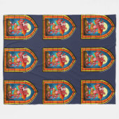 ステンドグラスImp フリースブランケット (正面(横))