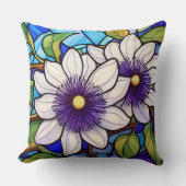 ステンドグラスlilikoi – パッションフルーツフラワー クッション (正面)