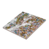 ステンドグラスPhotomanipulatioかわいらしい生命の樹 タイル (側面)