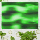 ステンドグリーンとブラックのスタイルガラスのインサート キッチンタオル (折り畳み)