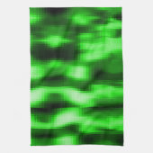 ステンドグリーンとブラックのスタイルガラスのインサート キッチンタオル (縦)