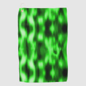 ステンドグリーンとブラックのスタイルガラスのインサート ゴルフタオル (正面)