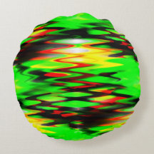 ステンドグリーンと赤の生成抽象芸術ジグザグ