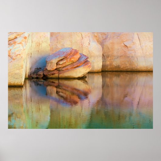 ステンドサンドストーン壁 | Glen Canyon, UT ポスター (正面)