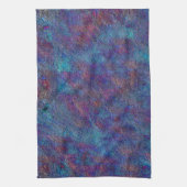 ステンドシアンと赤絵を描の残（ばちゃばちゃ）跳ねる キッチンタオル (縦)