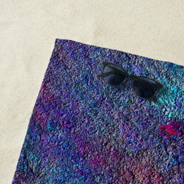 ステンドシアンと赤絵を描の残（ばちゃばちゃ）跳ねる ビーチタオル