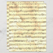 ステンドセピアシート音楽スクラップブック紙 (正面/裏面)